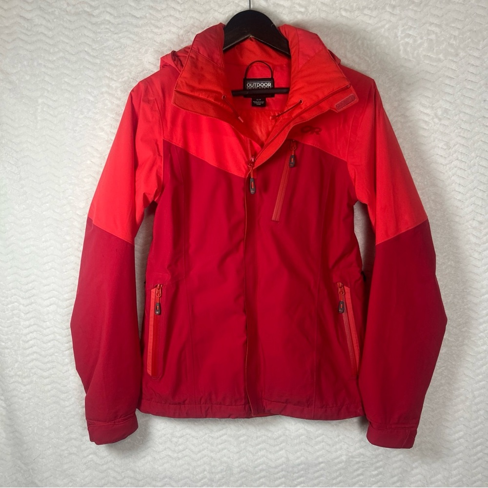 Outdoor Research Women's‎ Small Red Shell Hiking Rain Jacket Gorpcore Sporty